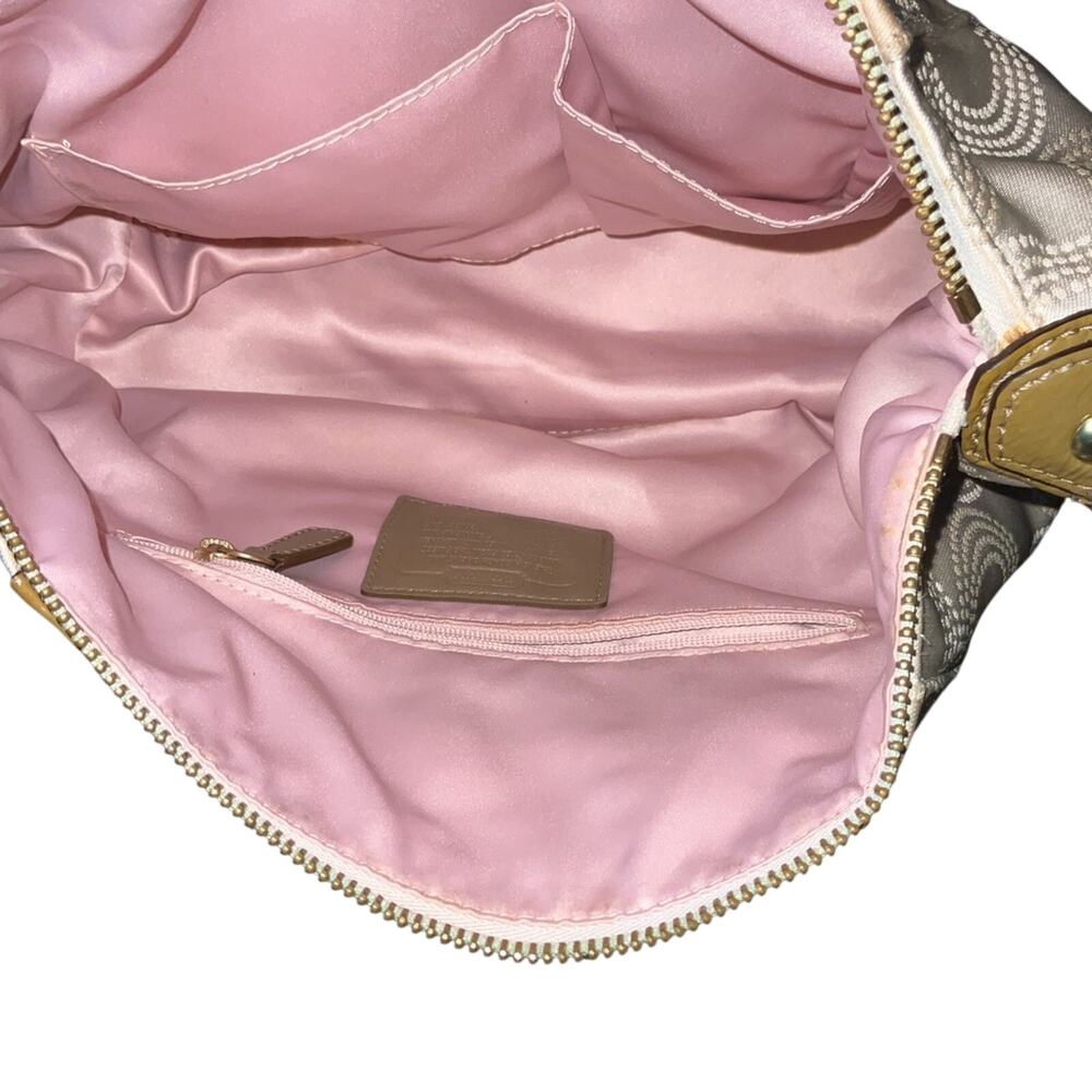 Coach Ashley Dotted Op Art Sateen Satchel Cream Patent Y2K F20027 coquette glam - Picture 7 of 15